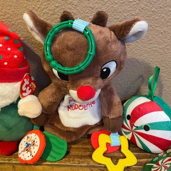 Rudolph My First Rudolph TY Christmas Gnome Squishmallow Candy Cane Plush - Picture 10 of 15